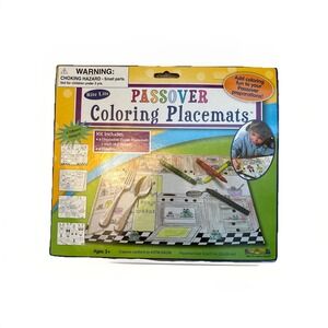 NEW Rite Lite 8 Design Your Own Disposable Passover Coloring Placemats Crayons